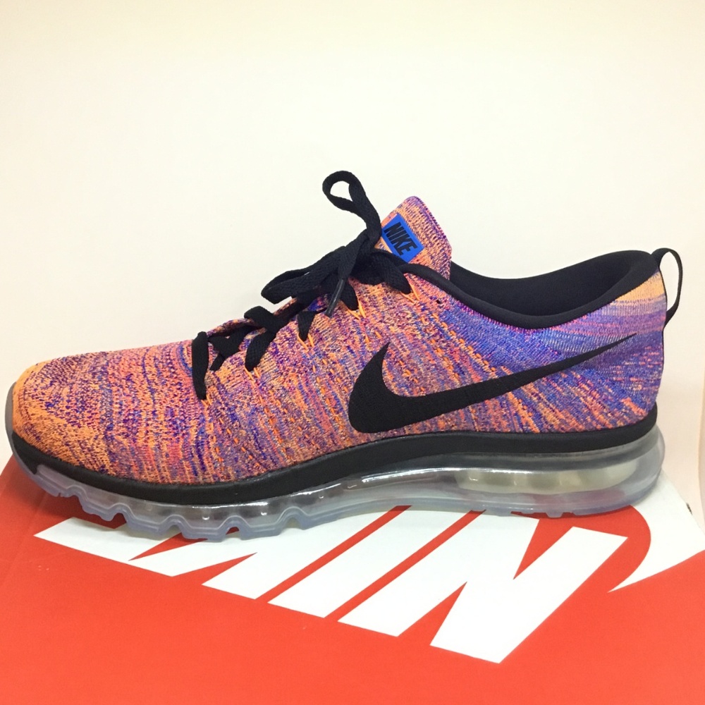 Nike Flyknit Air Max Blue/Cncrd-Crimson-Black - Picture 5 of 8
